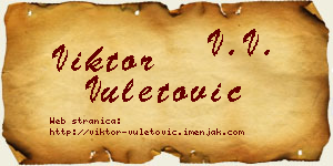 Viktor Vuletović vizit kartica